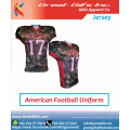 Últimos diseños de camiseta de fútbol americano personalizada sublimada juvenil